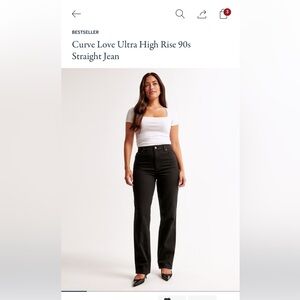 Abercrombie and Fitch Curve Love Ultra High Rise 90s straight jean